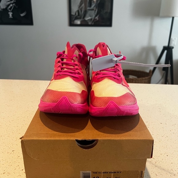 Nike Off White Pink Zoom Fly - Picture 3 of 6
